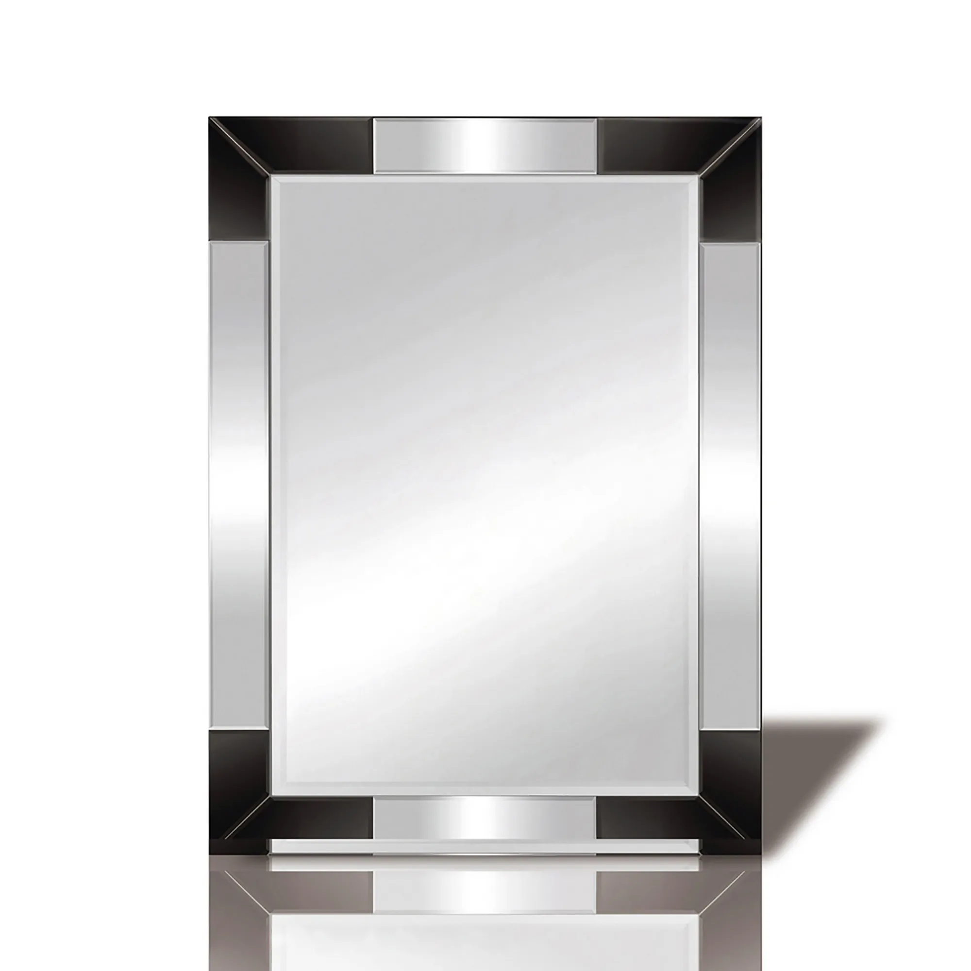 IM60868  Emerson Black Corner Detailed Mirror *COLLECTION ONLY*